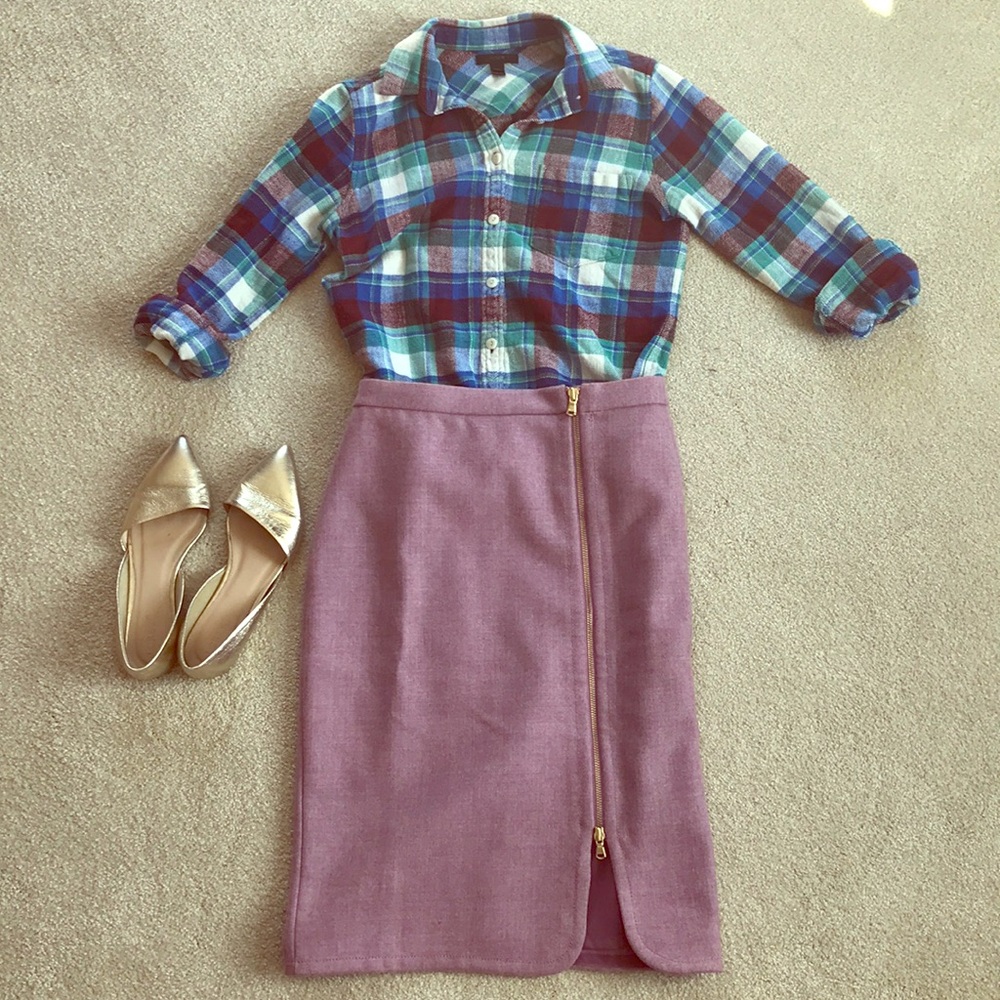 J Crew Wool Pencil Skirt EUC worn once